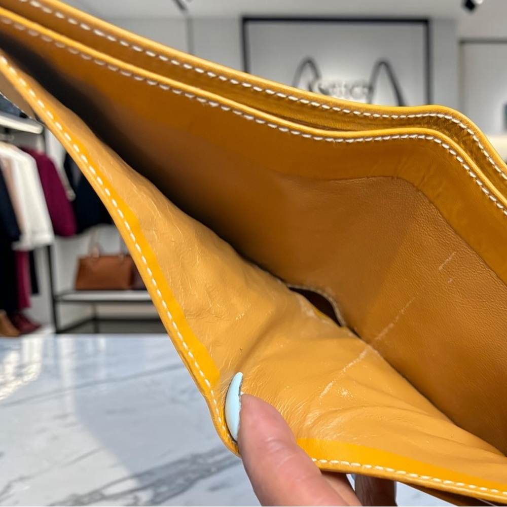 VINTAGE Gucci GG Canvas Bifold Wallet Tan Leather ( 90’s) - Picture 9 of 11